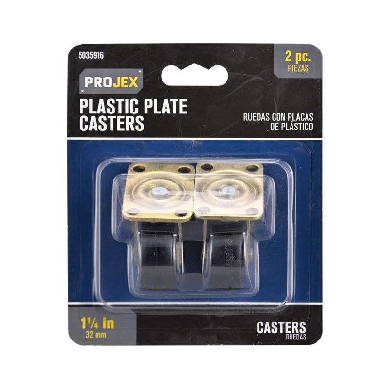PROJEX - Projex 1-1/4 in. D Swivel Plastic Caster 40 lb 2 pk [9556/ACE]