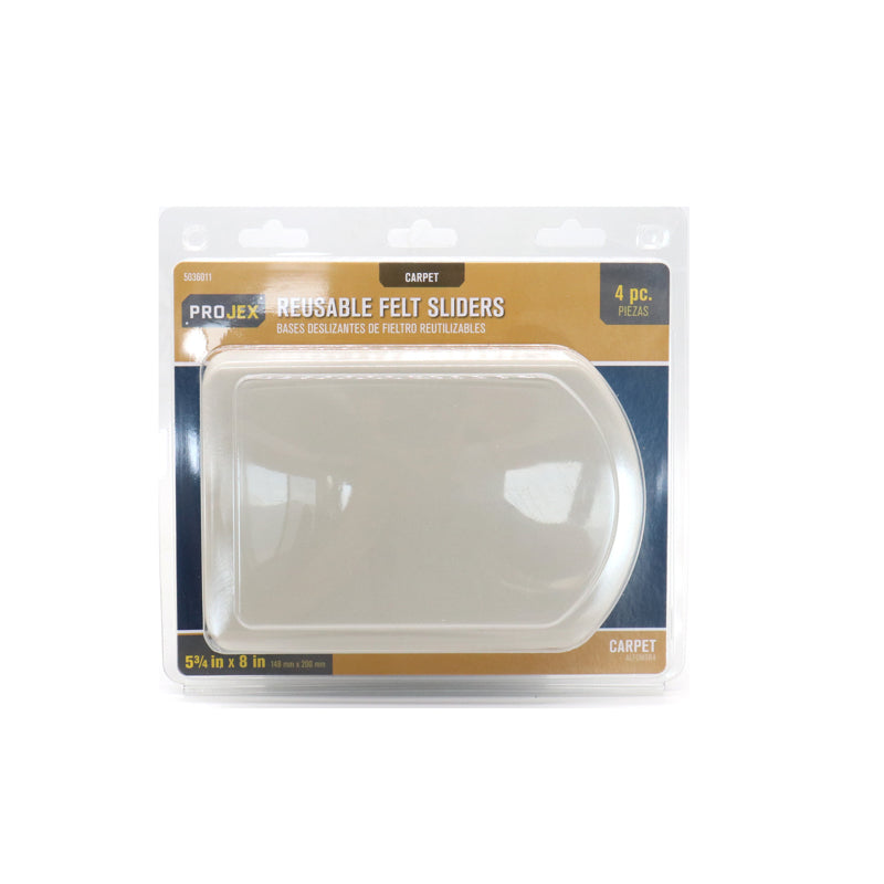 PROJEX - Projex White 1 in. Adhesive Plastic Chair Glide 4 pk
