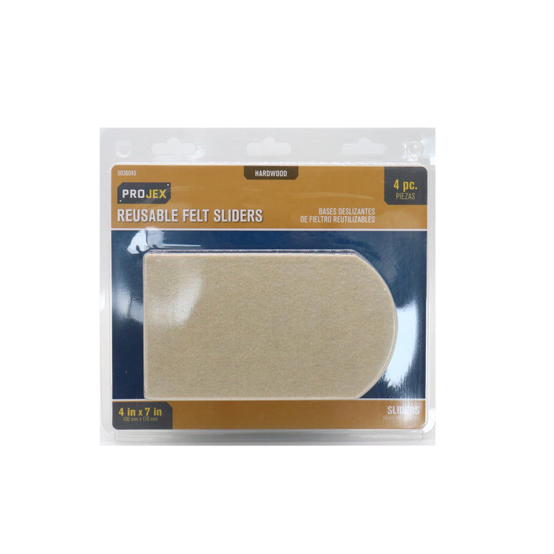 PROJEX - Projex Beige 1 in. Adhesive Felt Chair Glide 4 pk