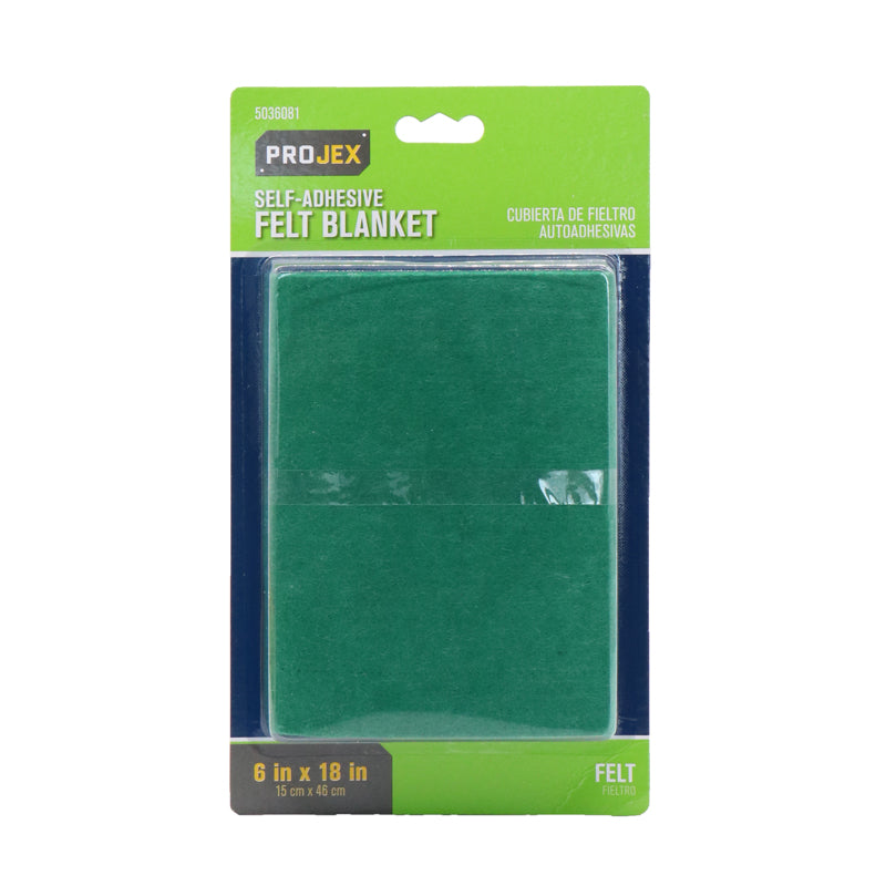 PROJEX - Projex Felt Self Adhesive Blanket Green Square 6 in. W X 18 in. L 1 pk