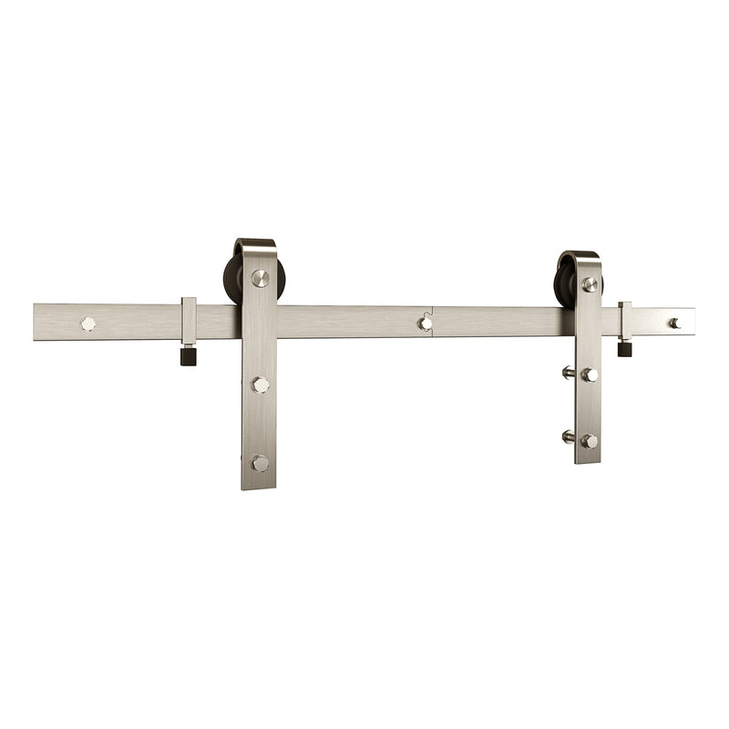 NATIONAL HARDWARE - National Hardware Satin Nickel Silver Steel Barn Door Hanger Kit 1 pc