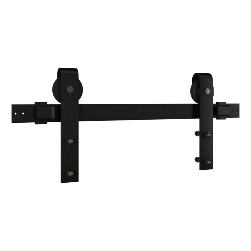 NATIONAL HARDWARE - National Hardware Designer Matte Black Steel Barn Door Hanger Kit 1 pc