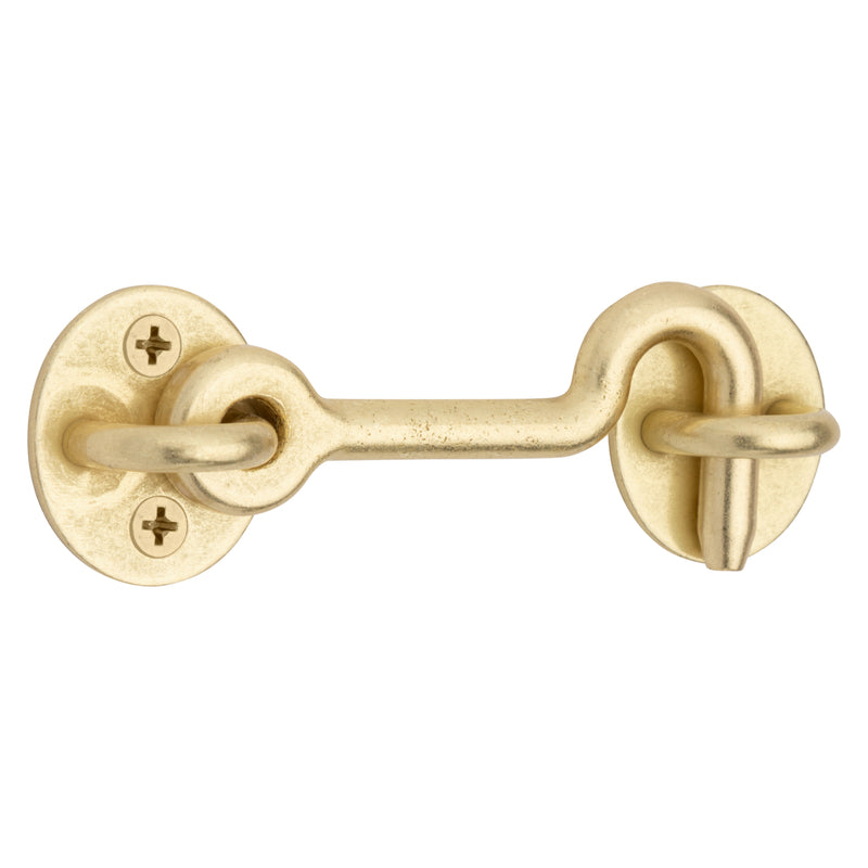 NATIONAL HARDWARE - National Hardware Brushed Gold Steel Hook and Eye Closure 1 pc