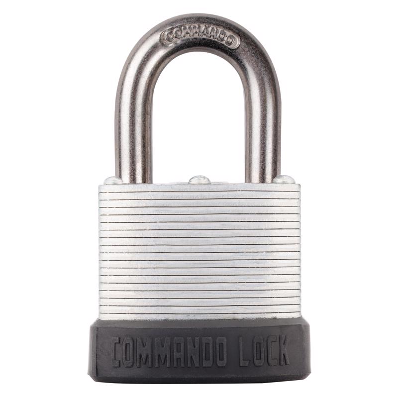 COMMANDO LOCK - Commando Lock 3 in. H X 1.75 in. W X 1 in. L Laminated Steel Dual Ball Bearing Locking Padlock [CL1100]