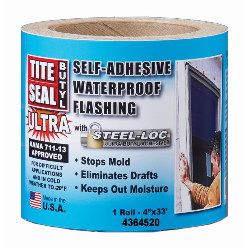 COFAIR PRODUCTS - Cofair Products Tite Seal 4 in. W X 33 ft. L Polyethylene Flashing Butyl White