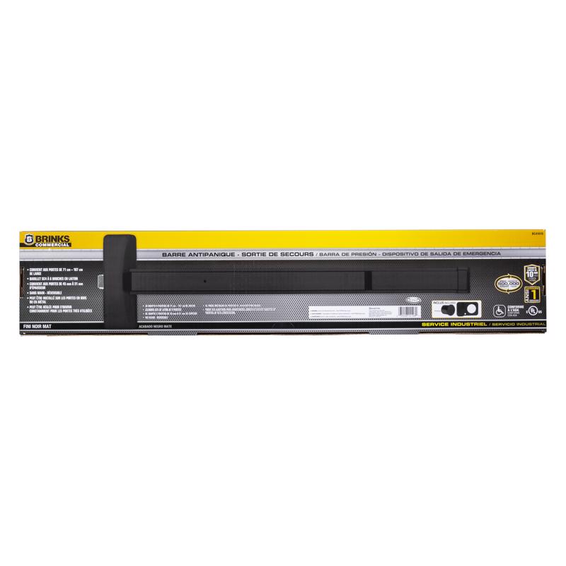BRINKS COMMERCIAL - Brinks Commercial Matte Black Steel Commercial Exit Device 1 pc