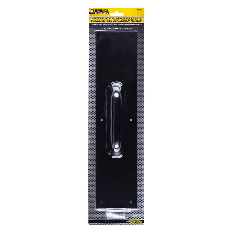 BRINKS COMMERCIAL - Brinks Commercial 15 in. L Matte Black Stainless Steel Pull Plate