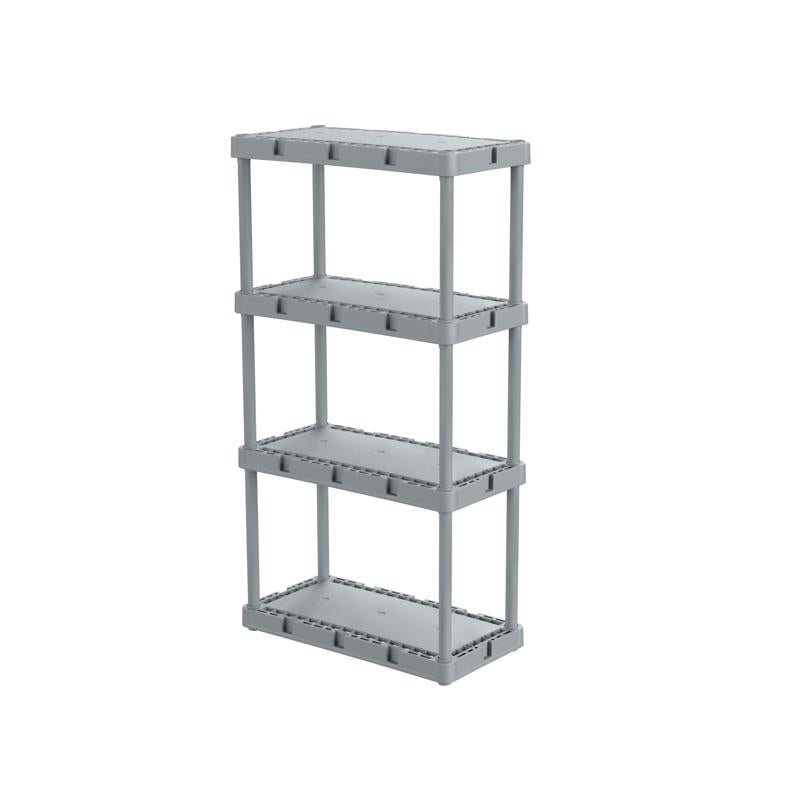 GRACIOUS LIVING - Gracious Living 48 in. H X 24 in. W X 12 in. D Plastic 4-Tier Shelving Unit