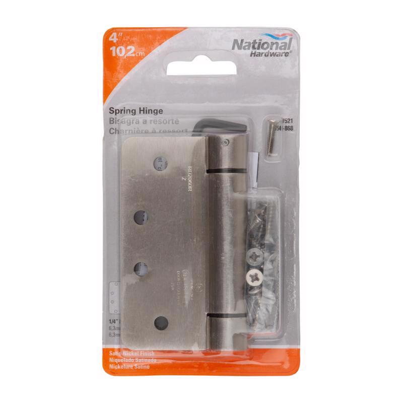 NATIONAL HARDWARE - National Hardware 4 in. L Satin Nickel Spring Hinge 1 pk [N350-868]