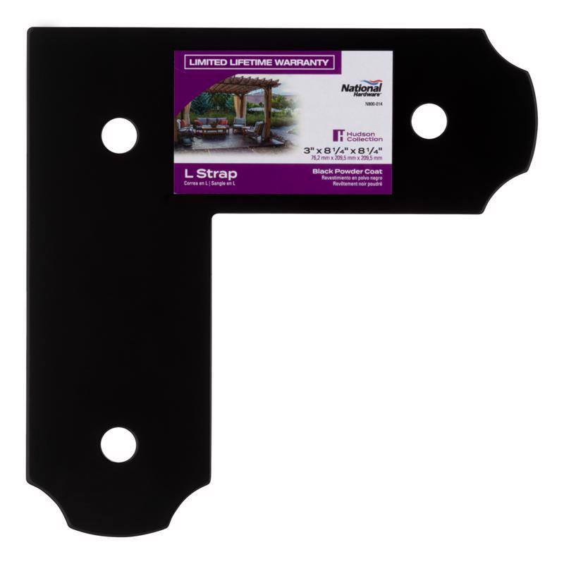 NATIONAL HARDWARE - National Hardware Hartley 3 in. H X 8.25 in. W X 8.25 in. L Storm Shine Steel L Strap