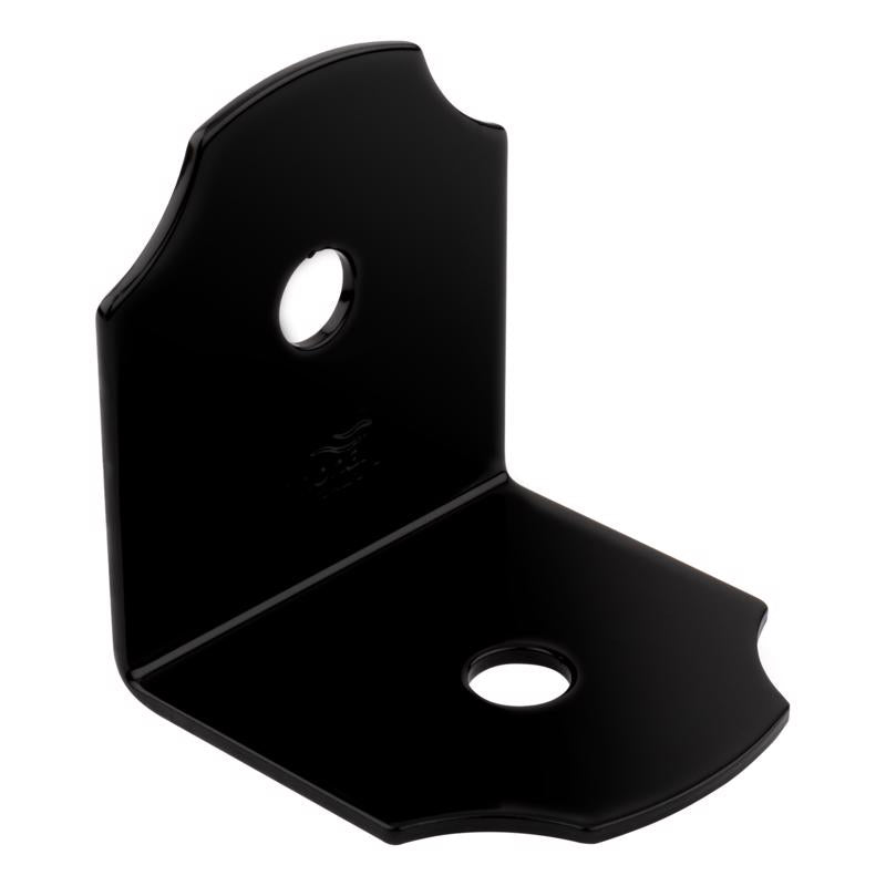 NATIONAL HARDWARE - National Hardware Hartley 3 in. H X 3 in. W X 3-1/4 in. D Black Steel Flat Corner Brace
