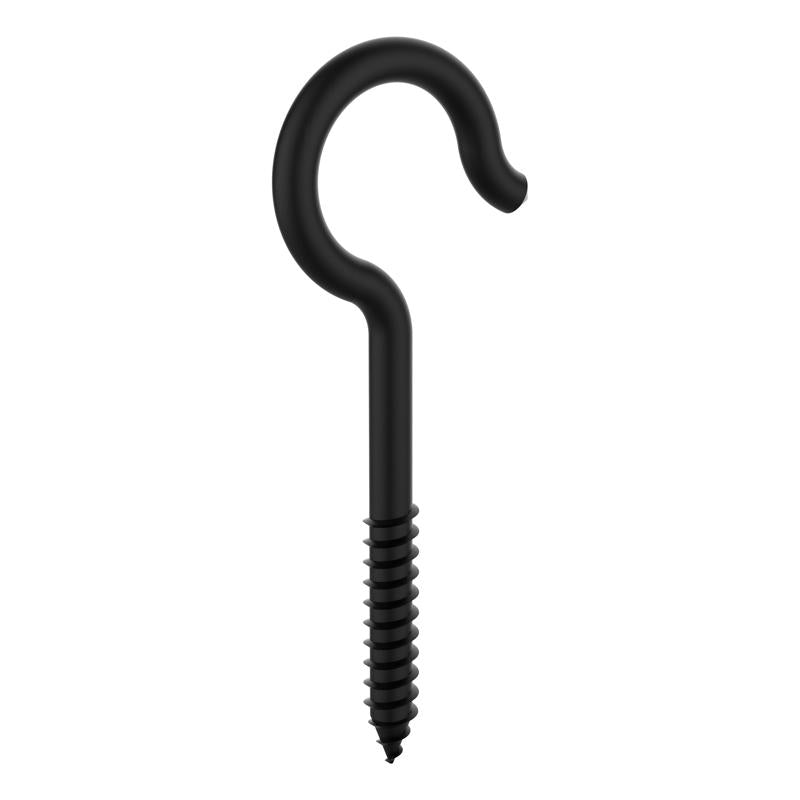 NATIONAL HARDWARE - National Hardware Medium Storm Shine Black Steel 4-1/8 in. L Ceiling Hook 1 pk