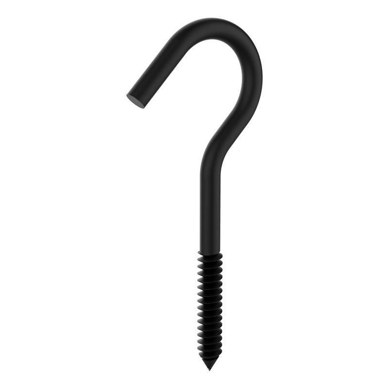 NATIONAL HARDWARE - National Hardware Medium Storm Shine Black Steel 4-1/4 in. L Screw Hook 60 lb 1 pk