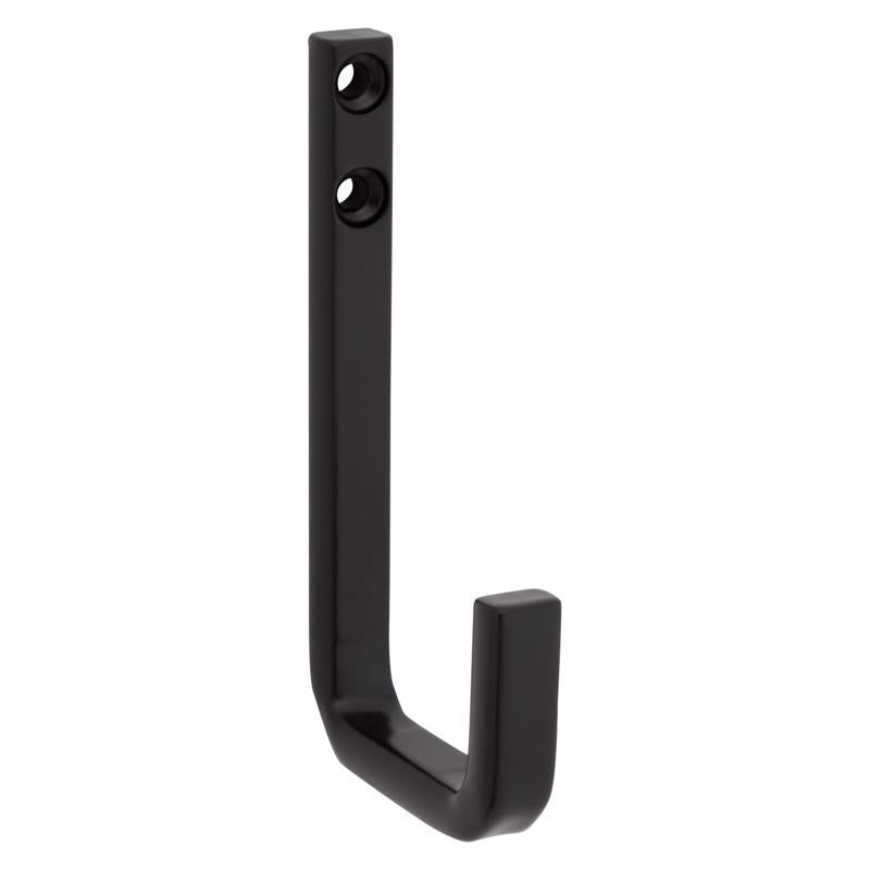 NATIONAL HARDWARE - National Hardware Reed Matte Black Black Steel 4 in. L Hook 125 lb 1 pk