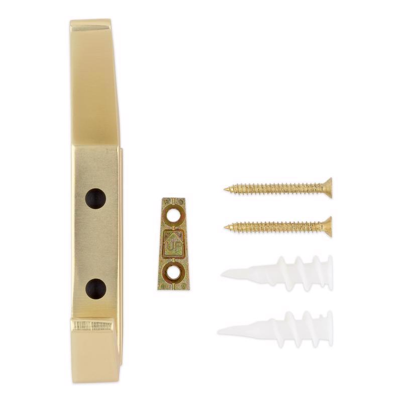 NATIONAL HARDWARE - National Hardware Reed Medium Brushed Gold Steel 4-3/4 in. L Hook 25 lb 1 pk
