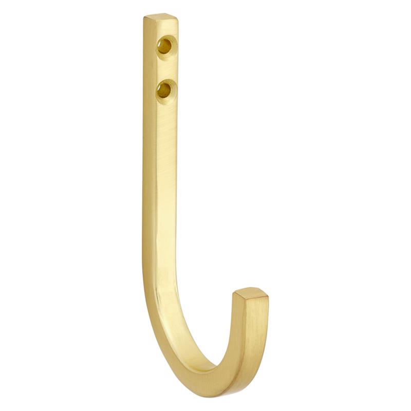 NATIONAL HARDWARE - National Hardware Reed Medium Brushed Gold Steel 4 in. L Hook 60 lb 1 pk [N337-905]