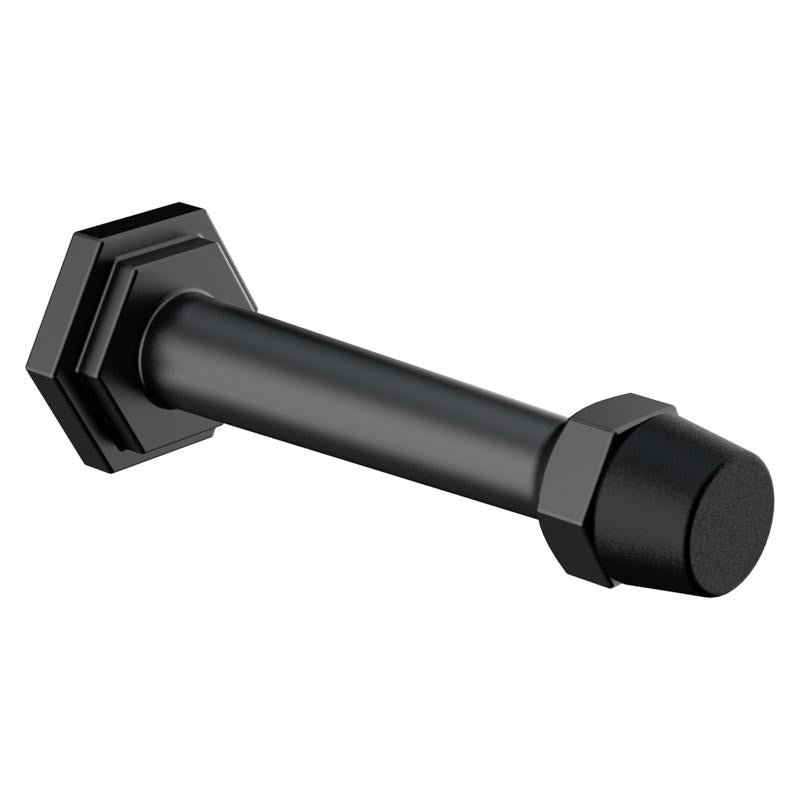 NATIONAL HARDWARE - National Hardware Powell 5/8 in. W X 3-19/32 in. L Zinc Matte Black Door Stop Mounts to door and wal