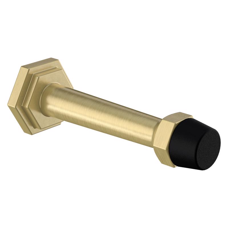 NATIONAL HARDWARE - National Hardware Powell 5/8 in. W X 3-19/32 in. L Zinc Brushed Gold Gold Door Stop Mounts to door a