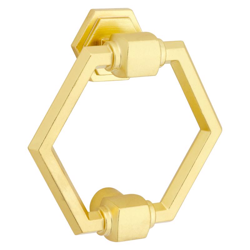 NATIONAL HARDWARE - National Hardware Powell 4 in. L Brushed Gold Die Cast Zinc Door Knocker