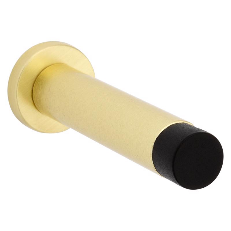 NATIONAL HARDWARE - National Hardware Cooper 1 in. W X 3 in. L Aluminum Brushed Gold Door Stop Mounts to door and wall