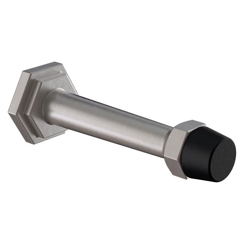 NATIONAL HARDWARE - National Hardware Powell 5/8 in. W X 3-19/32 in. L Zinc Satin Nickel Silver Door Stop Mounts to door