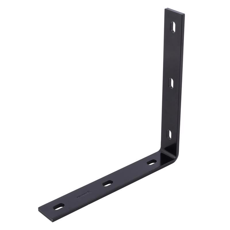 HAMPTON - Hampton 1.50 in. H X 10.25 in. W X 1/4 in. D Black Steel Inside/Outside Corner Brace