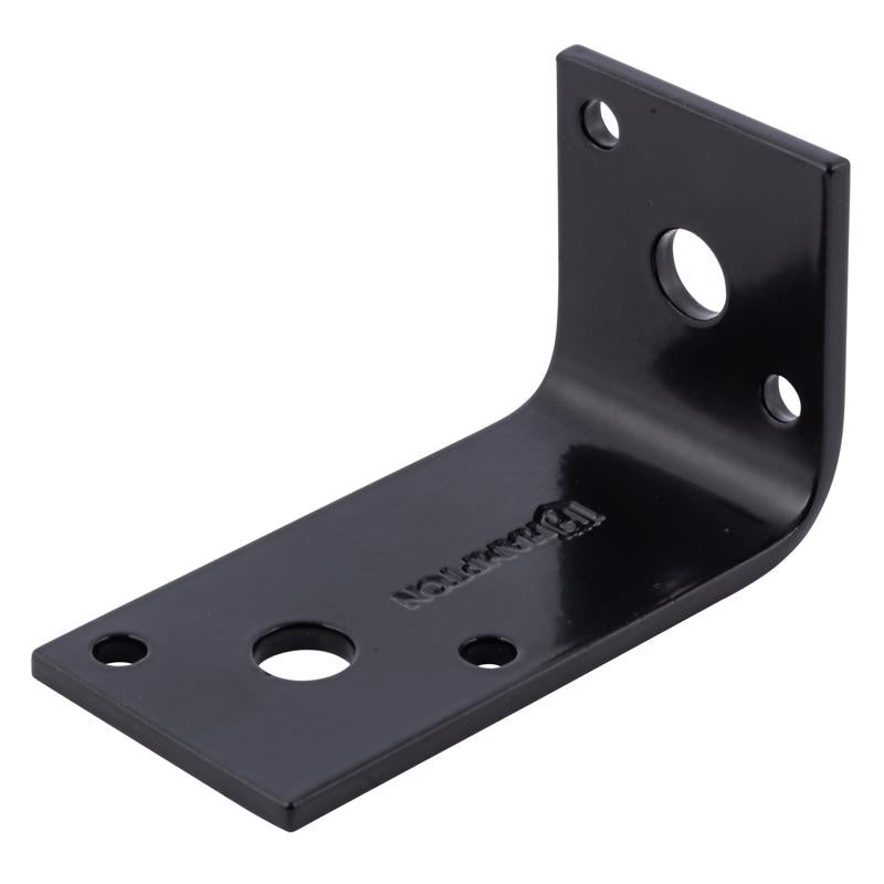 HAMPTON - Hampton 1.5 in. H X 1.67 in. W X 1/8 in. D Black Steel Inside/Outside Corner Brace