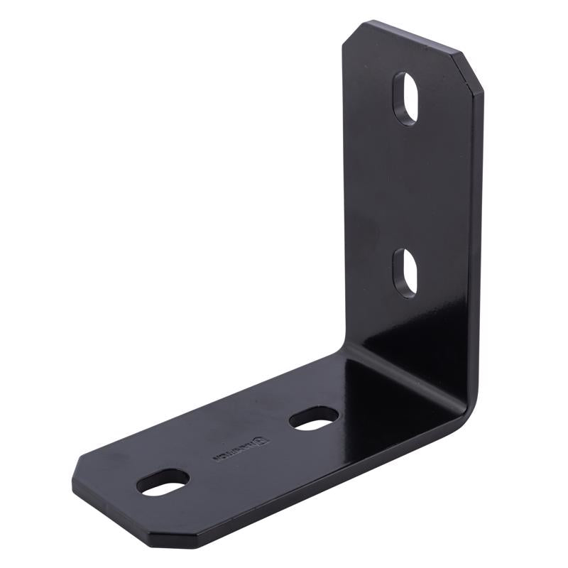 HAMPTON - Hampton 3 in. H X 6.25 in. W X 1/4 in. D Black Steel Inside/Outside Corner Brace