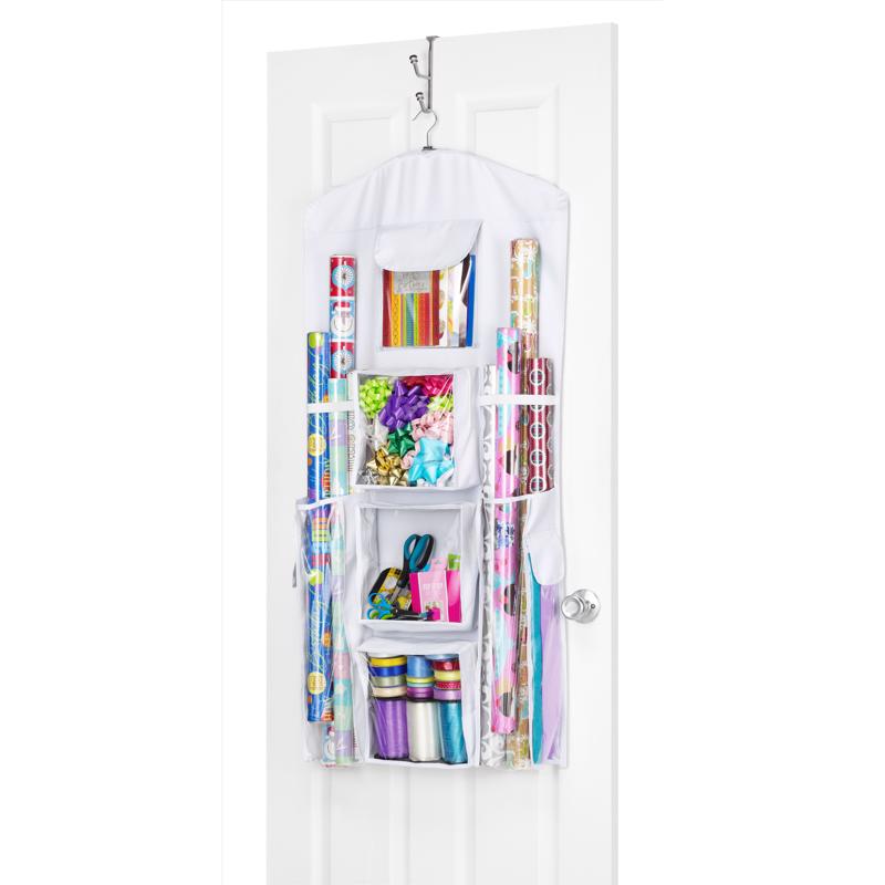 WHITMOR - Whitmor Clear/White Wrapping Paper Storage Container 16.5 in. H X 6 in. W X 1.5 in. D - Case of 6