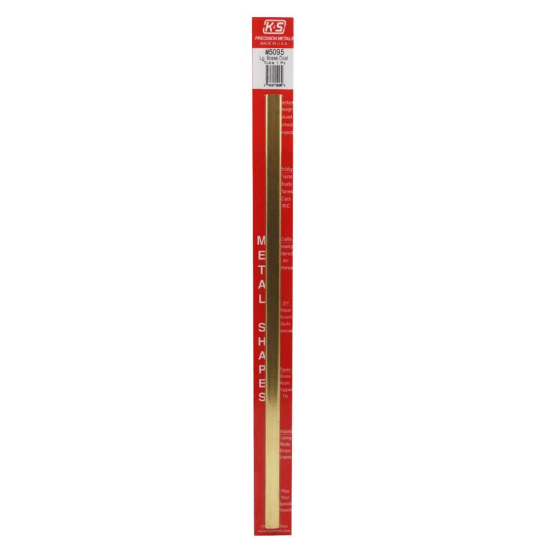 K&S - K&S 0.430 in. W X 12 in. L Oval Brass Tube 1 pk