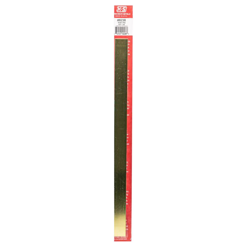 K&S - K&S 0.03 in. X 0.75 in. W X 12 in. L Galvanized Brass Plain Metal Strip