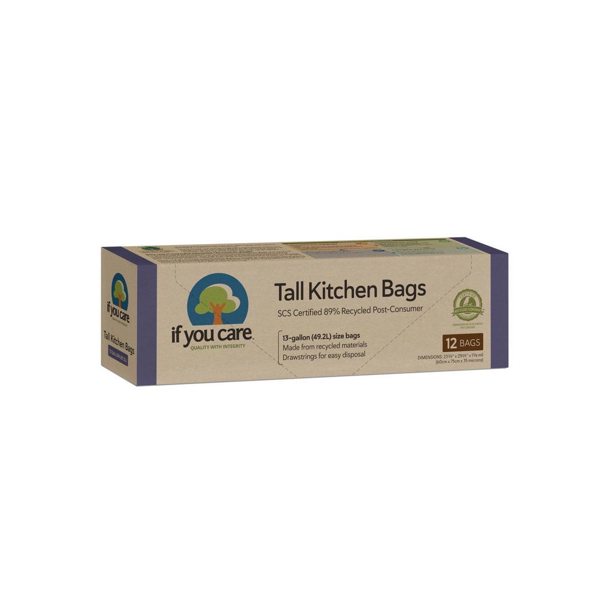 If You Care 13 gal Trash Bags Drawstring 1 pk - Case of 12