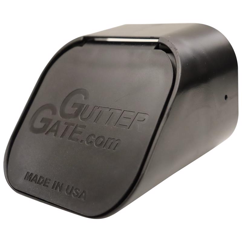 GUTTERGATE - GutterGate 3 in. H X 3 in. W X 4 in. L Black Plastic Rectangular Downspout Adapter