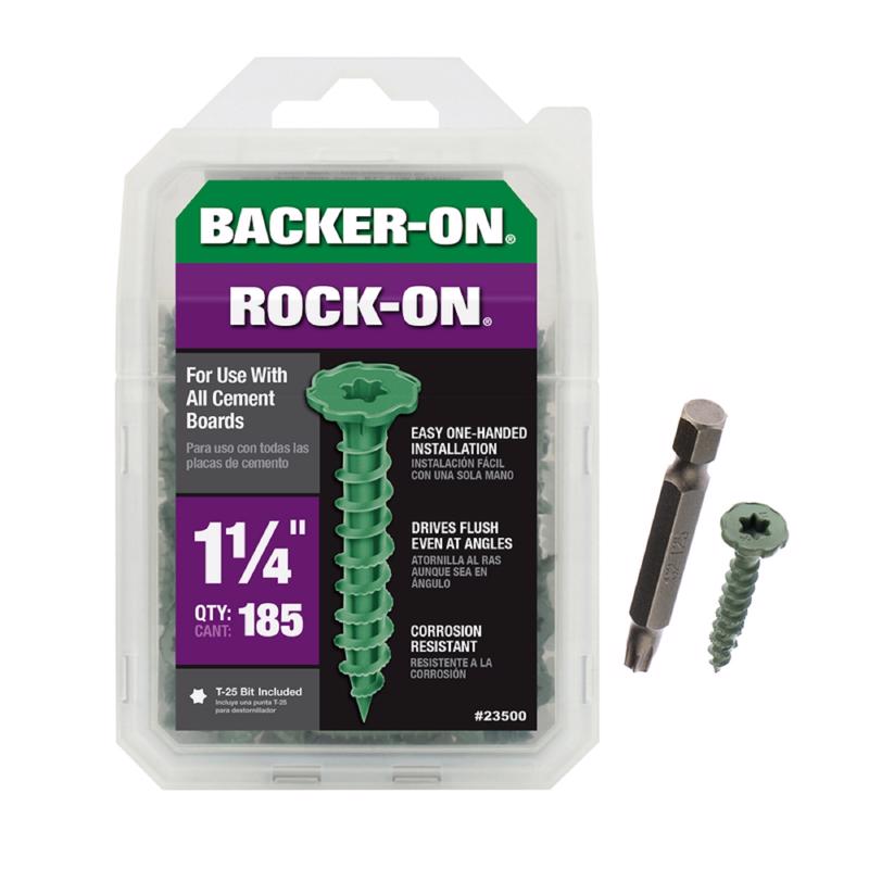 BACKER-ON - Backer-On Rock-On No. 9 X 1-1/4 in. L Star Flat Head Cement Board Screws 185 pk