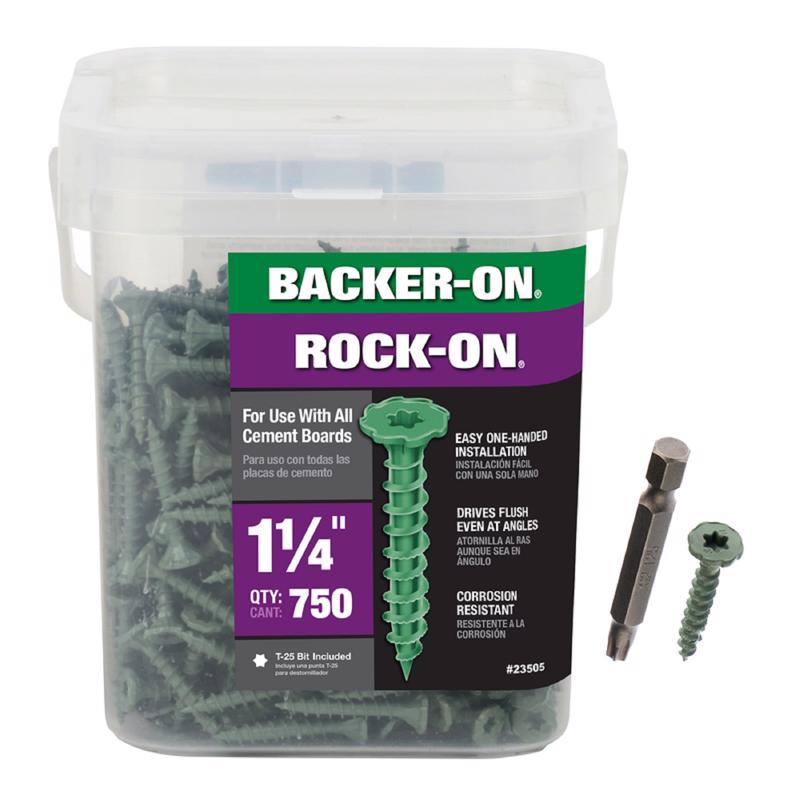 BACKER-ON - Backer-On  Rock-On No. 9 X 1-1/4 in. L Star Flat Head Cement Board Screws 750 pk