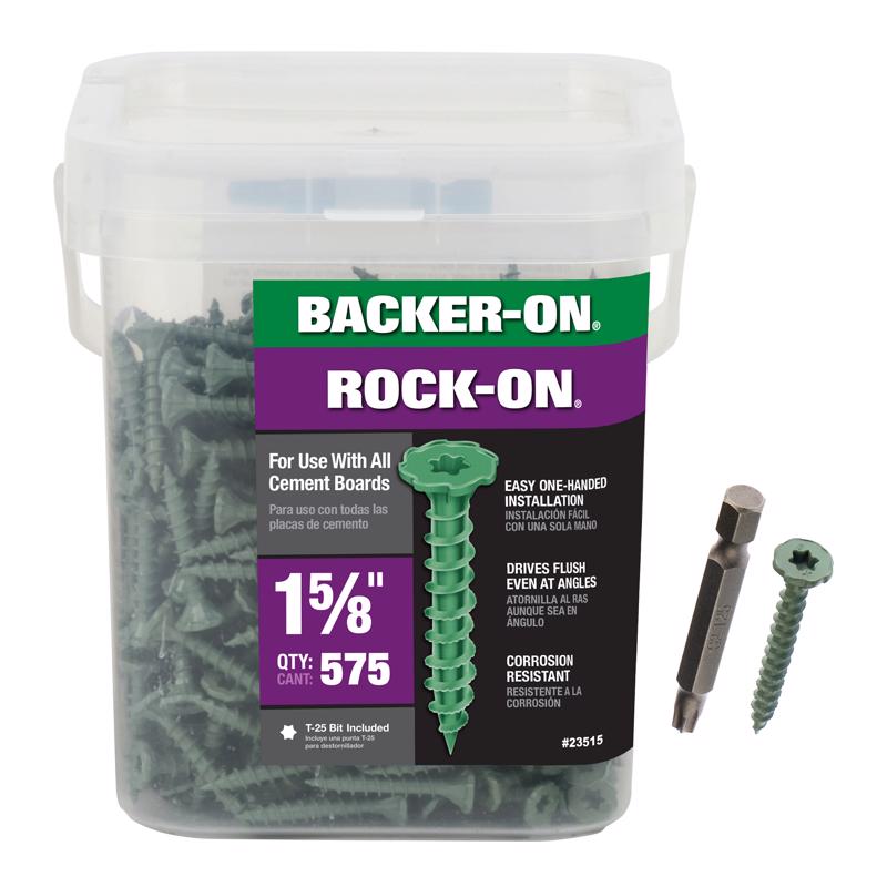 BACKER-ON - Backer-On Rock-On No. 9 X 1-5/8 in. L Star Flat Head Cement Board Screws 575 pk