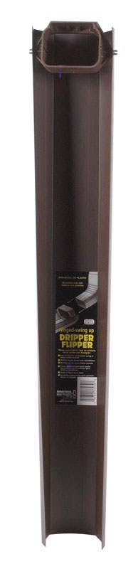 AMERIMAX - Amerimax Dripper Flipper 2.5 in. H X 4.5 in. W X 30 in. L Brown Vinyl Downspout Extension