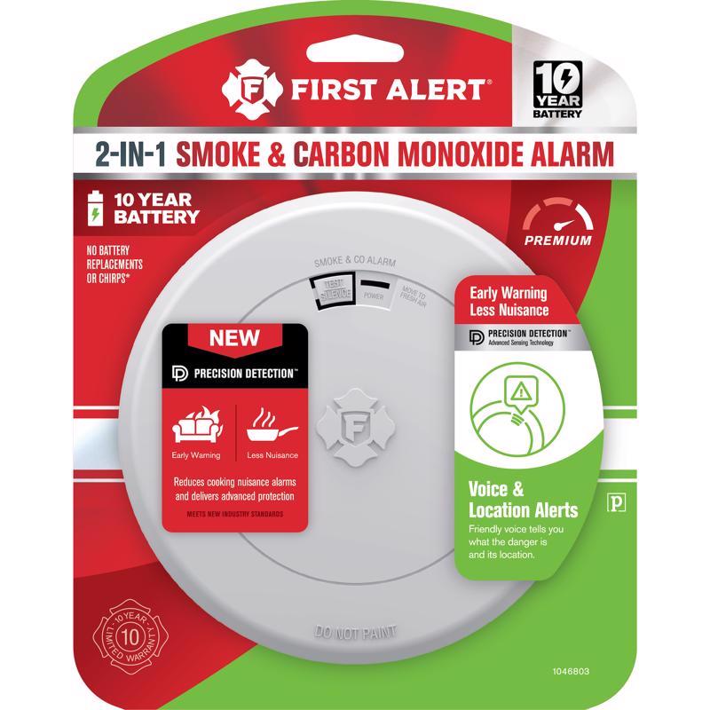 FIRST ALERT - First Alert 10 Year Battery-Powered Photoelectric Smoke and Carbon Monoxide Detector 1 each