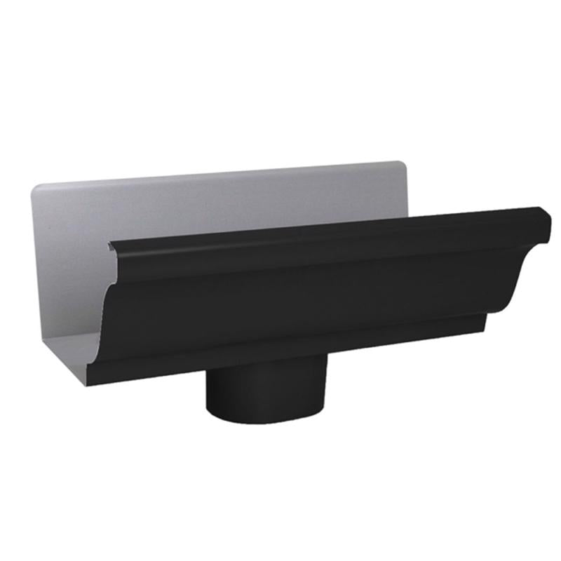 AMERIMAX - Amerimax 5.75 in. H X 5.5 in. W X 10 in. L Black Aluminum K End w/Drop
