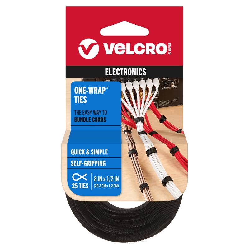 VELCRO BRAND - VELCRO Brand Medium Nylon Ties 8 in. L 25 pk