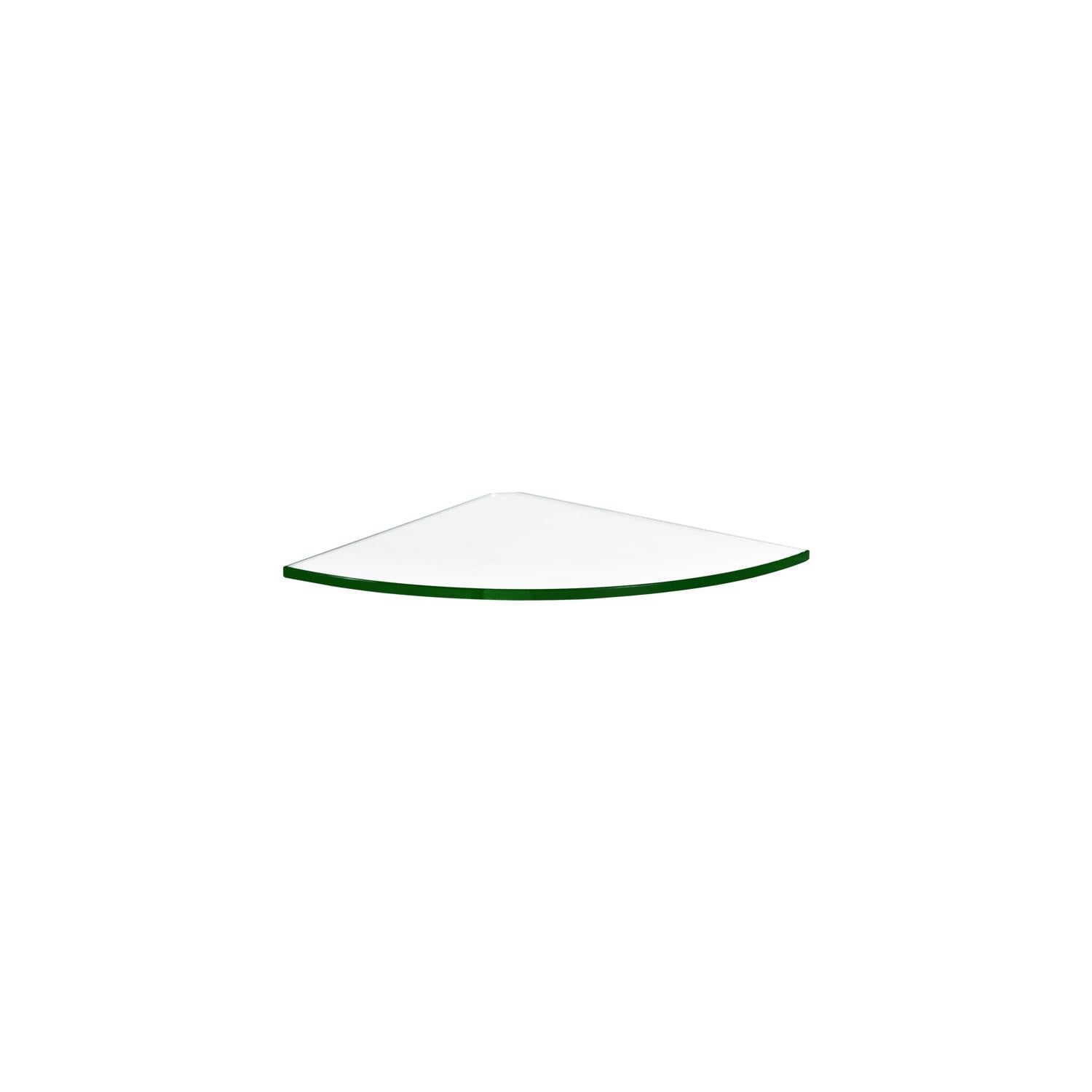 Dolle 0.31 in. H X 9.8 in. W X 9.8 in. D Clear Glass Corner Shelf - Case of 3