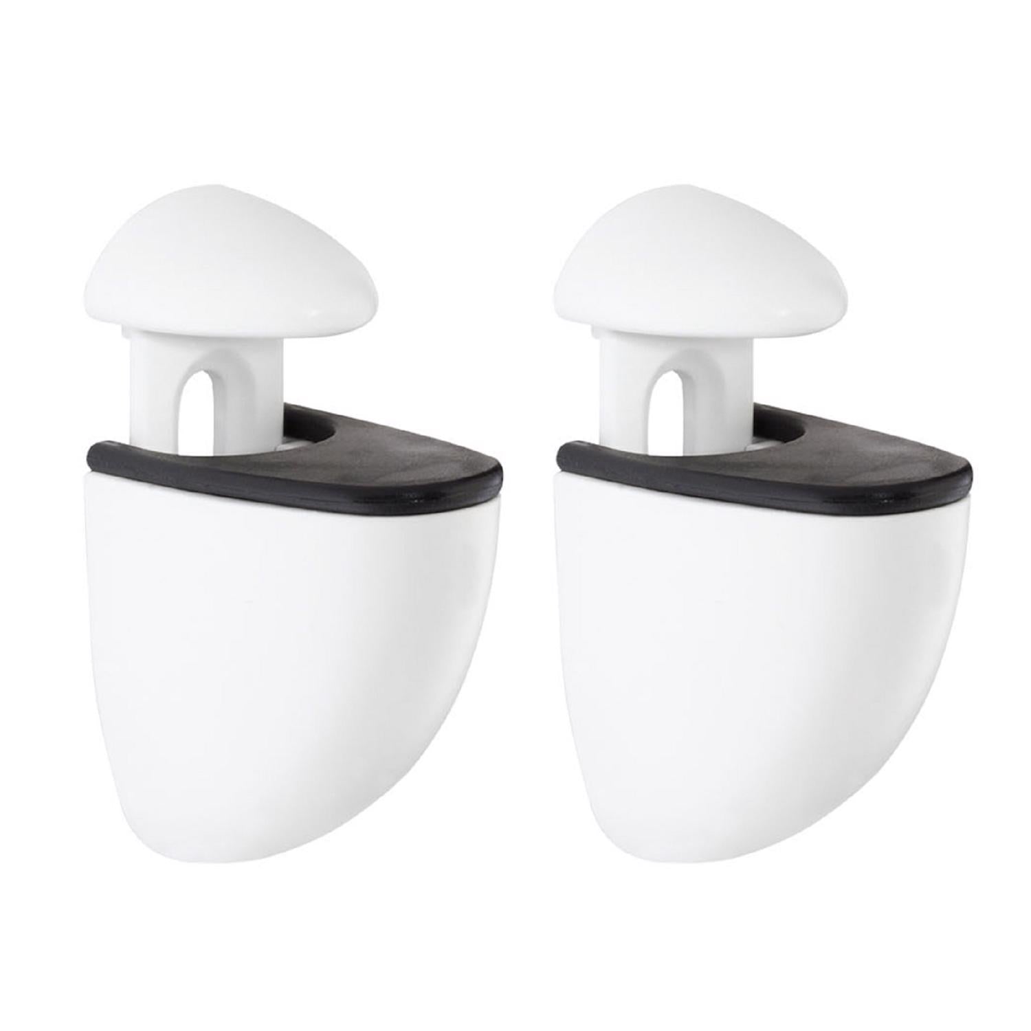 Dolle 3 in. H X 1 in. W X 1.6 in. D White Metal Shelf Clips - Case of 5