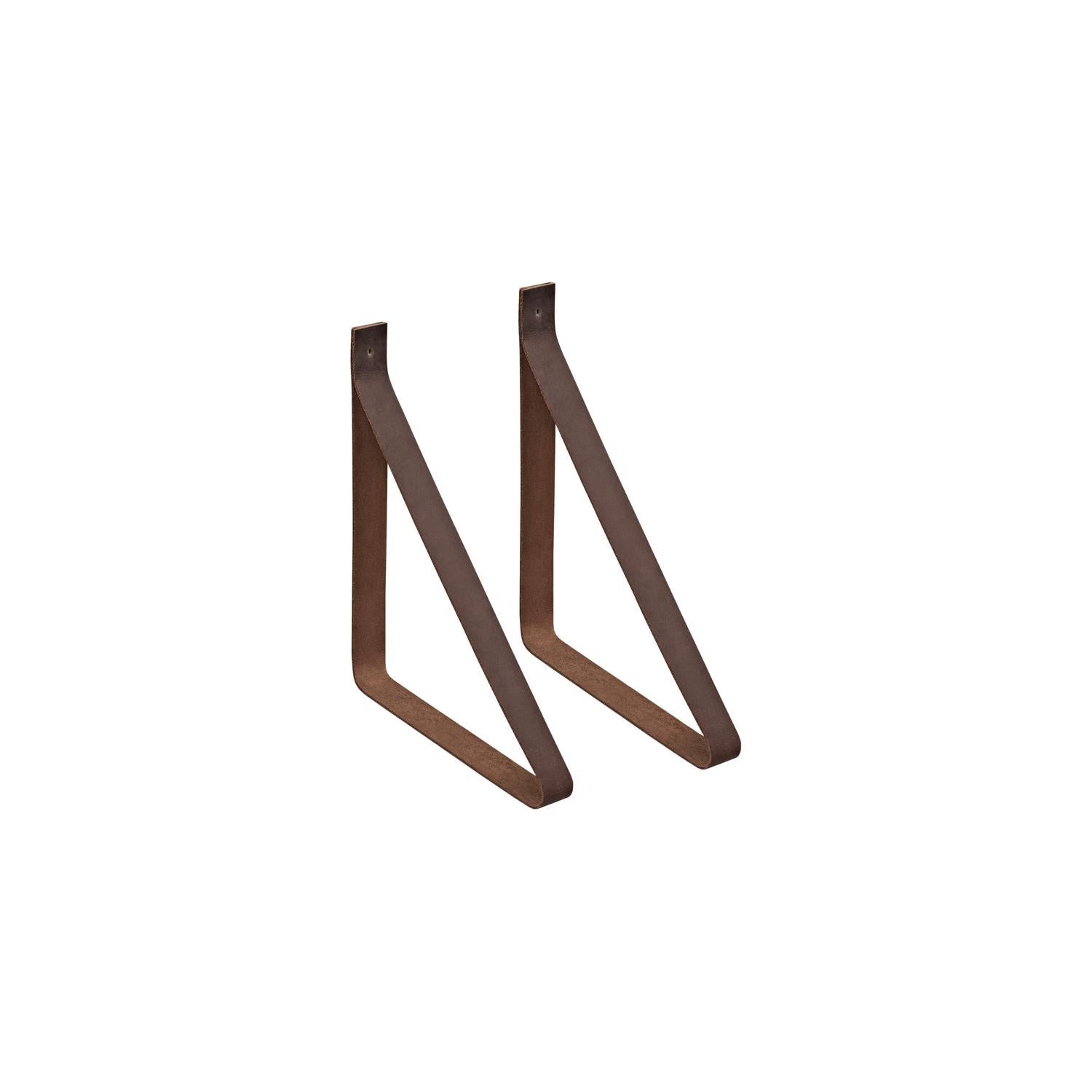 Dolle Loop 9.4 in. H X 1.2 in. W X 9.8 in. D Brown Leather Shelf Bracket - Case of 8