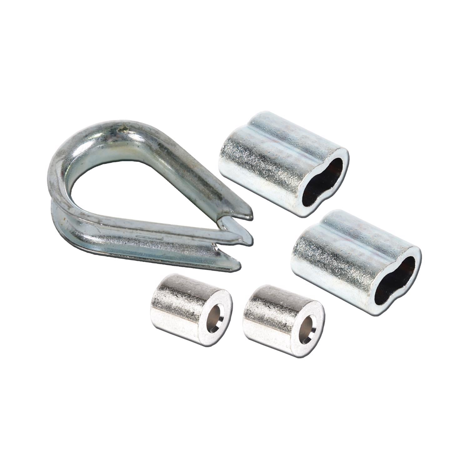 Koch Industries Zinc-Plated Aluminum 1/8 in. D Wire Rope Clips and Thimble - Case of 10