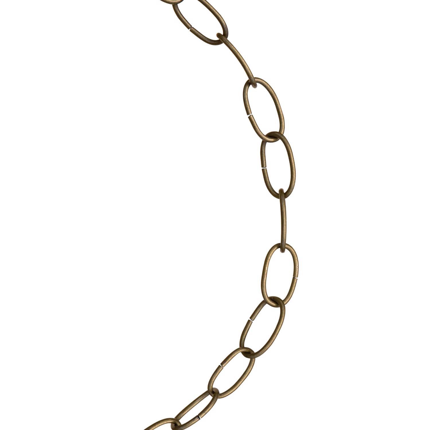 Koch Industries #10 Antique Brass Gold Steel Decorative Chain .175 in. D 600 in.