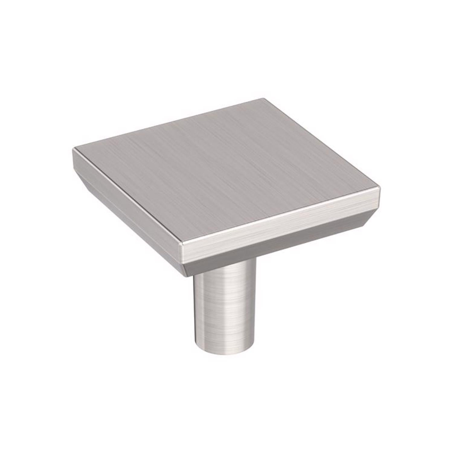 Amerock Chamfered Edge Contemporary  Square Cabinet Knob 1 in. Satin Nickel 1 pk