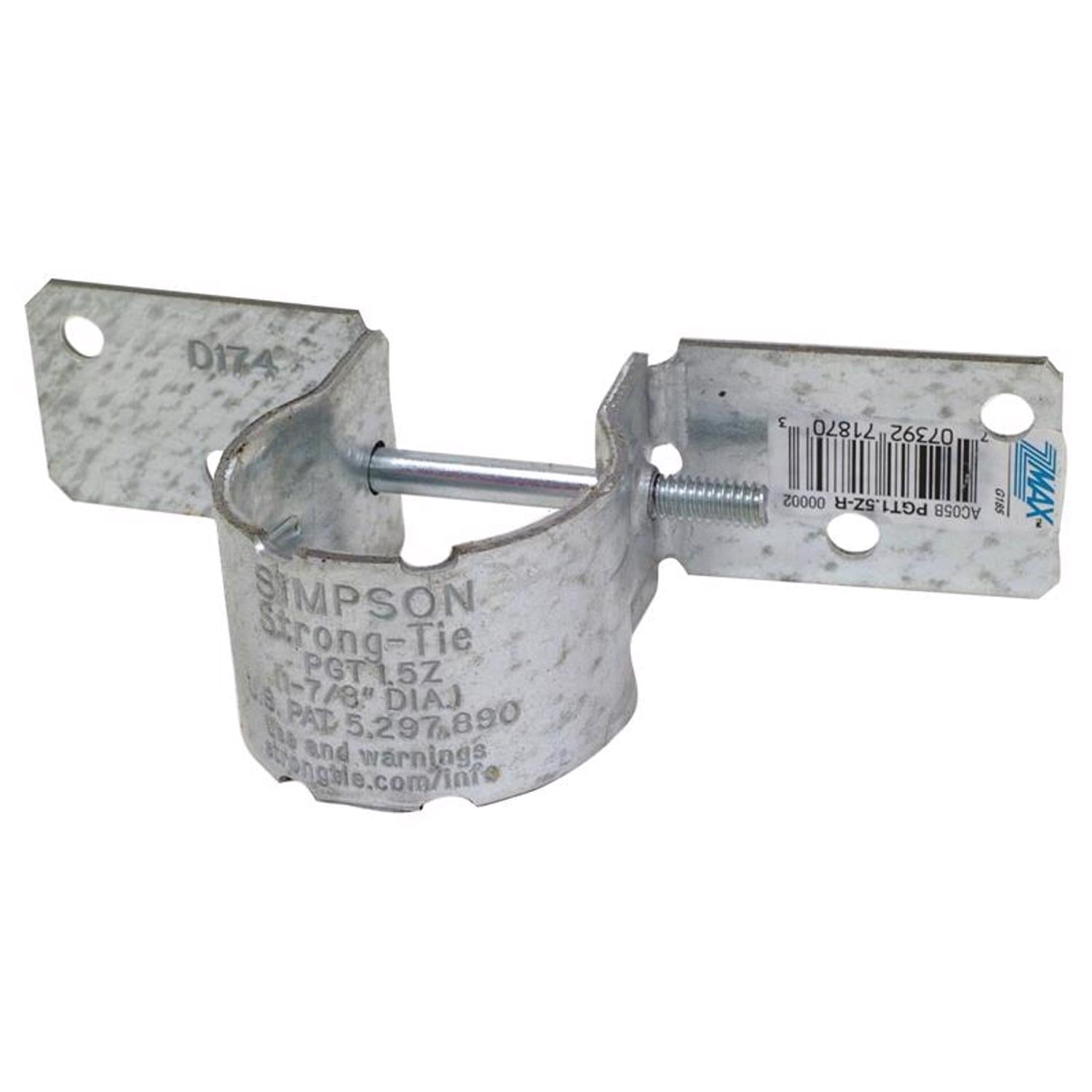 Simpson Strong-Tie ZMax 6 in. H X 1.5 in. W 12 Ga. Galvanized Steel Pipe Grip Tie