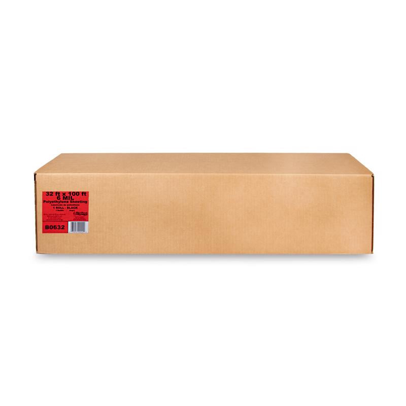 FILM-GARD - Film-Gard Plastic Sheeting 6 mil X 32 ft. W X 100 ft. L Polyethylene Black 1 pk