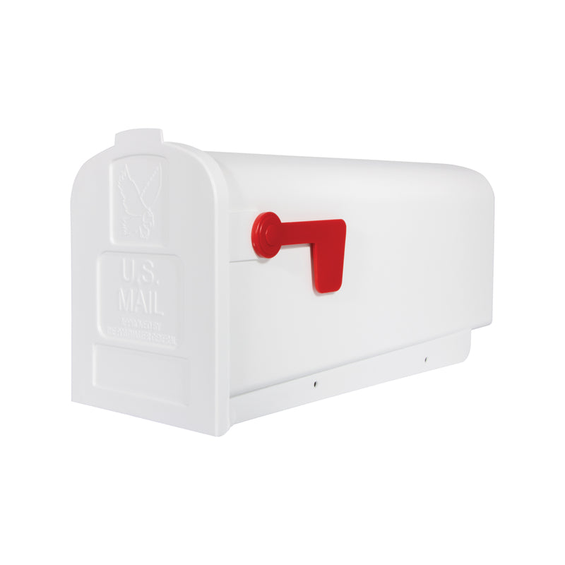 SOLAR GROUP - Gibraltar Mailboxes Parsons Classic Plastic Post Mount White Mailbox