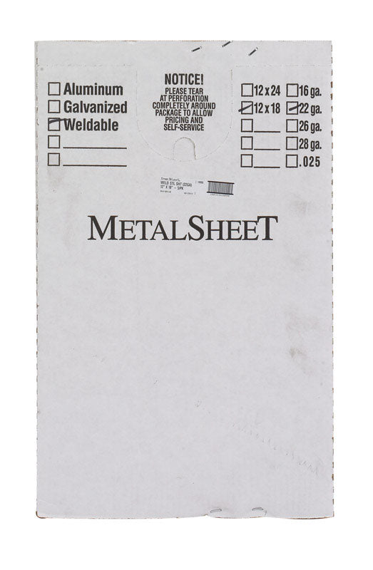 STEELWORKS - SteelWorks 18 in. 12 in. Uncoated Steel Weldable Sheet - Case of 5